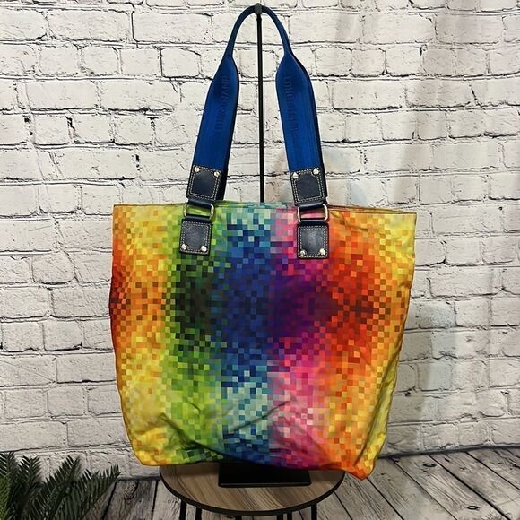 LONGCHAMP Pixel Rainbow Tote Bag - Picture 7 of 12